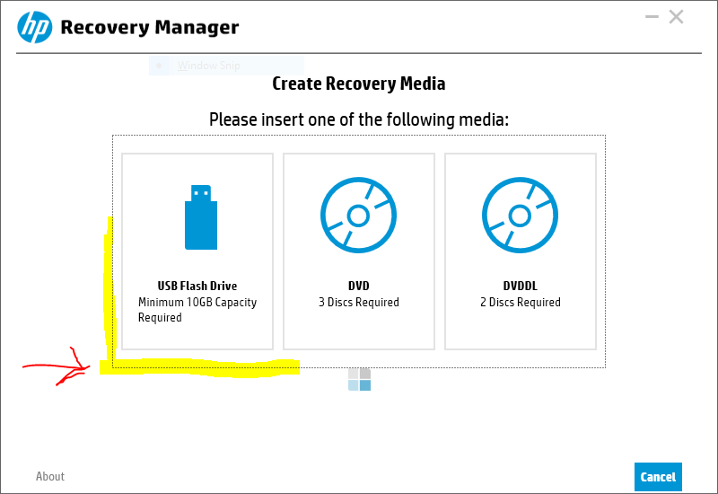 Can't Create Recovery Disks HP Support Community 5946730