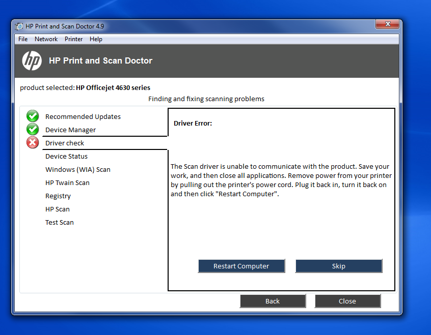 hp officejet 4630 series driver