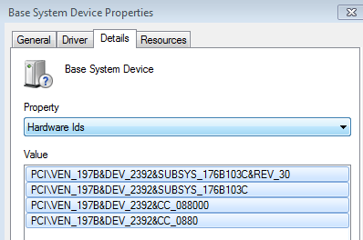 Need driver for 8570w base system device and unknown device - HP Support  Community - 5955574