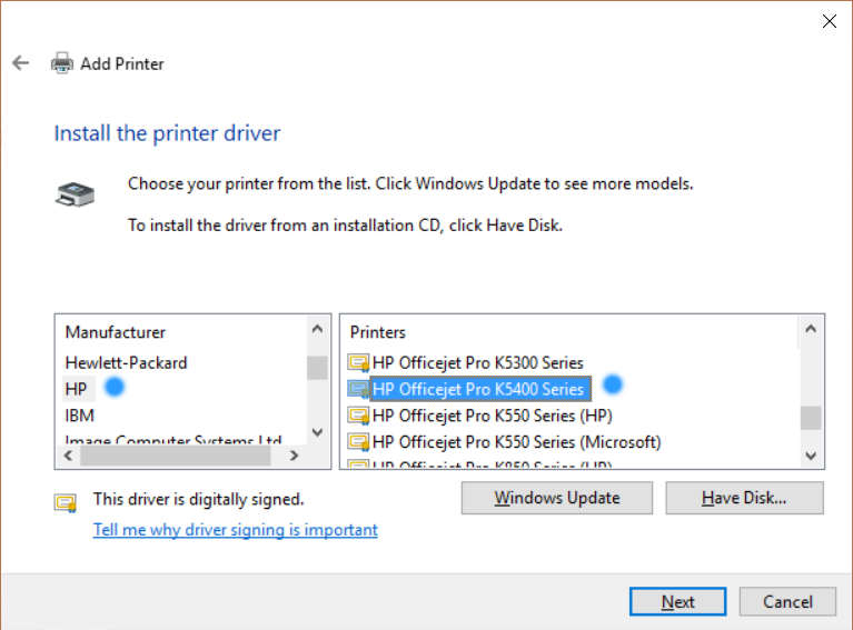 Add a printer 5a Officejet Pro K5400 series.jpg