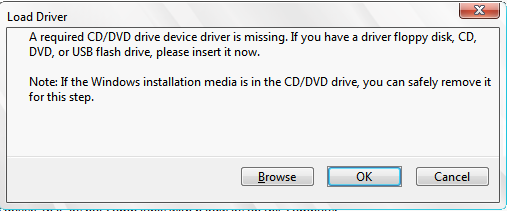 a required cd/dvd drive device driver is missing - HP Support Community -  5975608