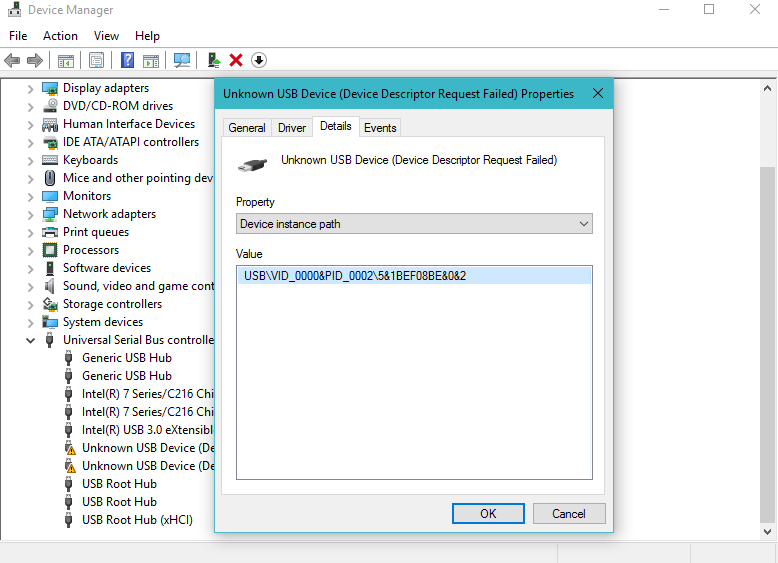 Solved: Fix for Unknown USB Device (Device Descriptor Request Failed... -  HP Support Community - 5973953