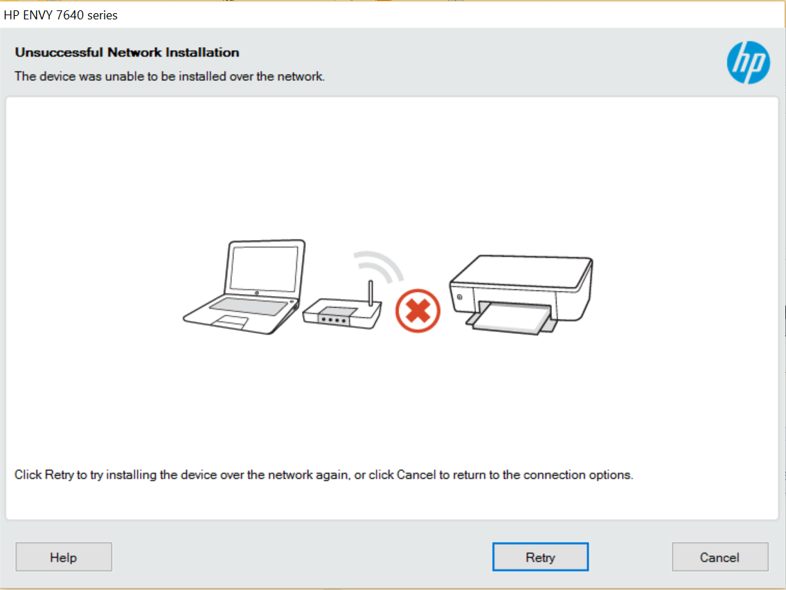 Solved HP ENVY 7640 Drivers not installing HP Support Community