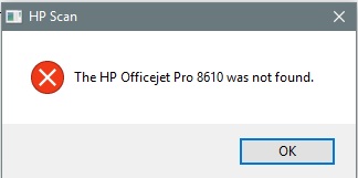 Solved: Officejet Pro 8610 Not Found when Scanning - HP Support Community -  6022805