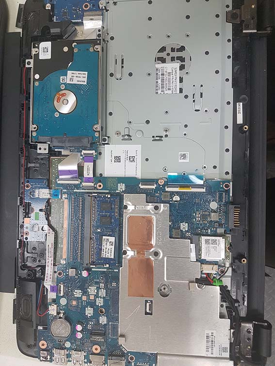 Inside of HP laptop