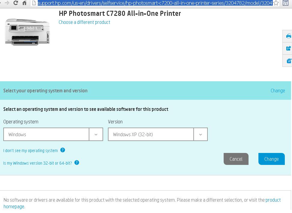 Hoved møde Underholde Solved: Need HP Photosmart C7280 printer driver - not available on H... - HP  Support Community - 6027608