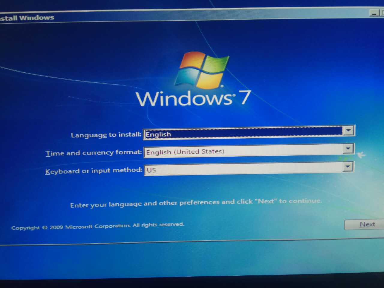 Сборки вин 7. Установка Windows 7 пользователь. Окно установки виндовс.