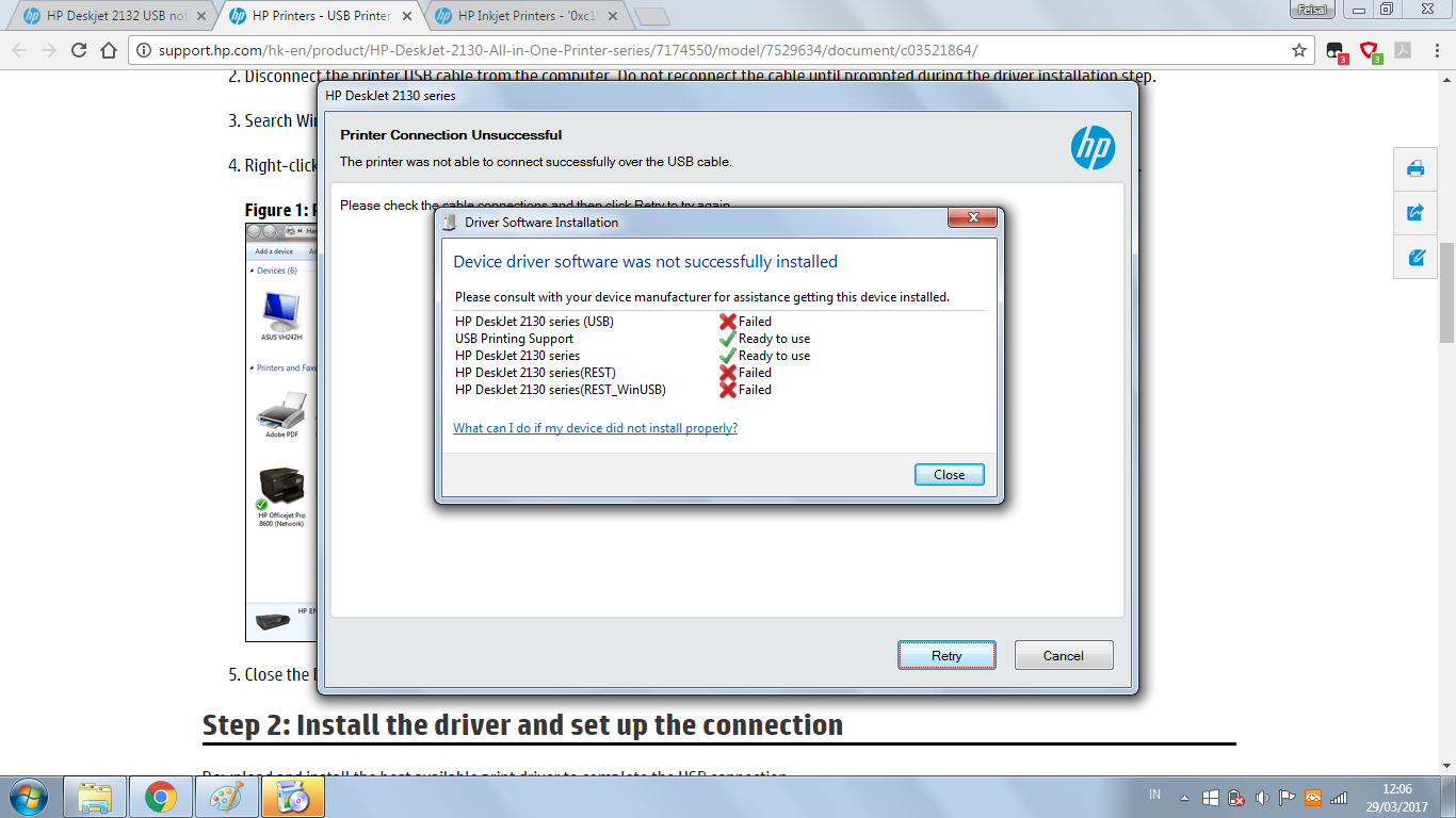 HP Deskjet 2132 USB Not Connect HP Support Community 6048861