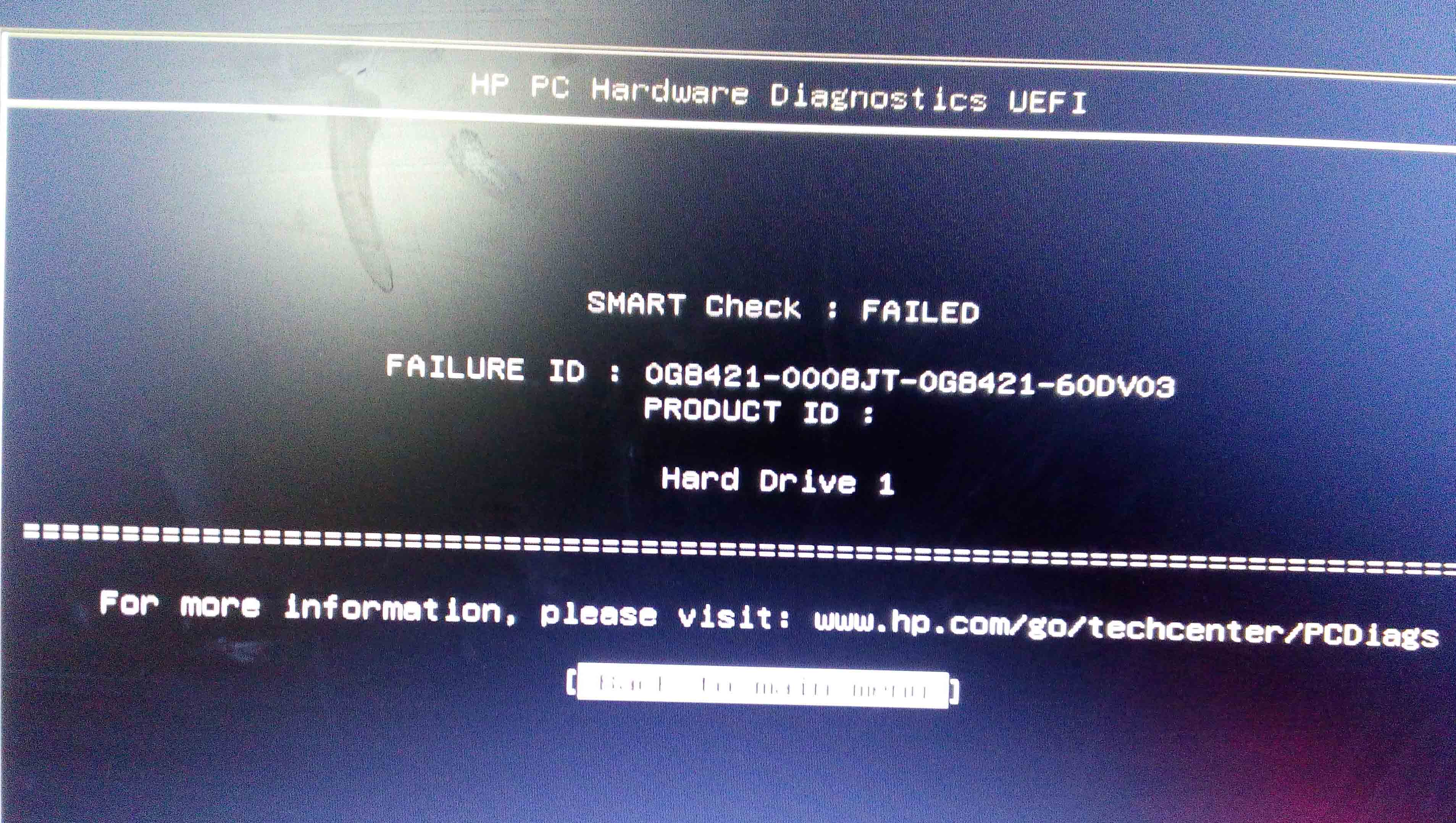 hp smart hard disk error :- hard disk 2(302) - HP Support Community -  6059467