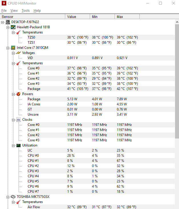 Fan running constantly HP Support Community 6062860