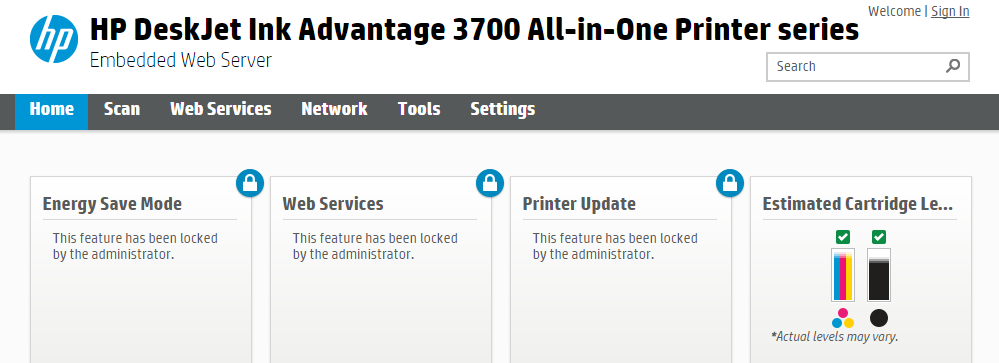 restore network defaults hp printer