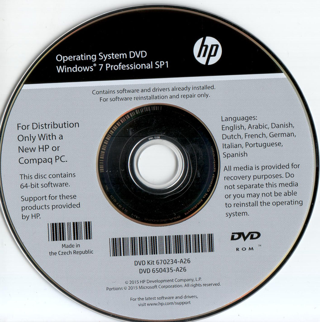 Solved: Opinion: HP Recovery disc - genuine or counterfeit? - HP Support  Community - 6090288