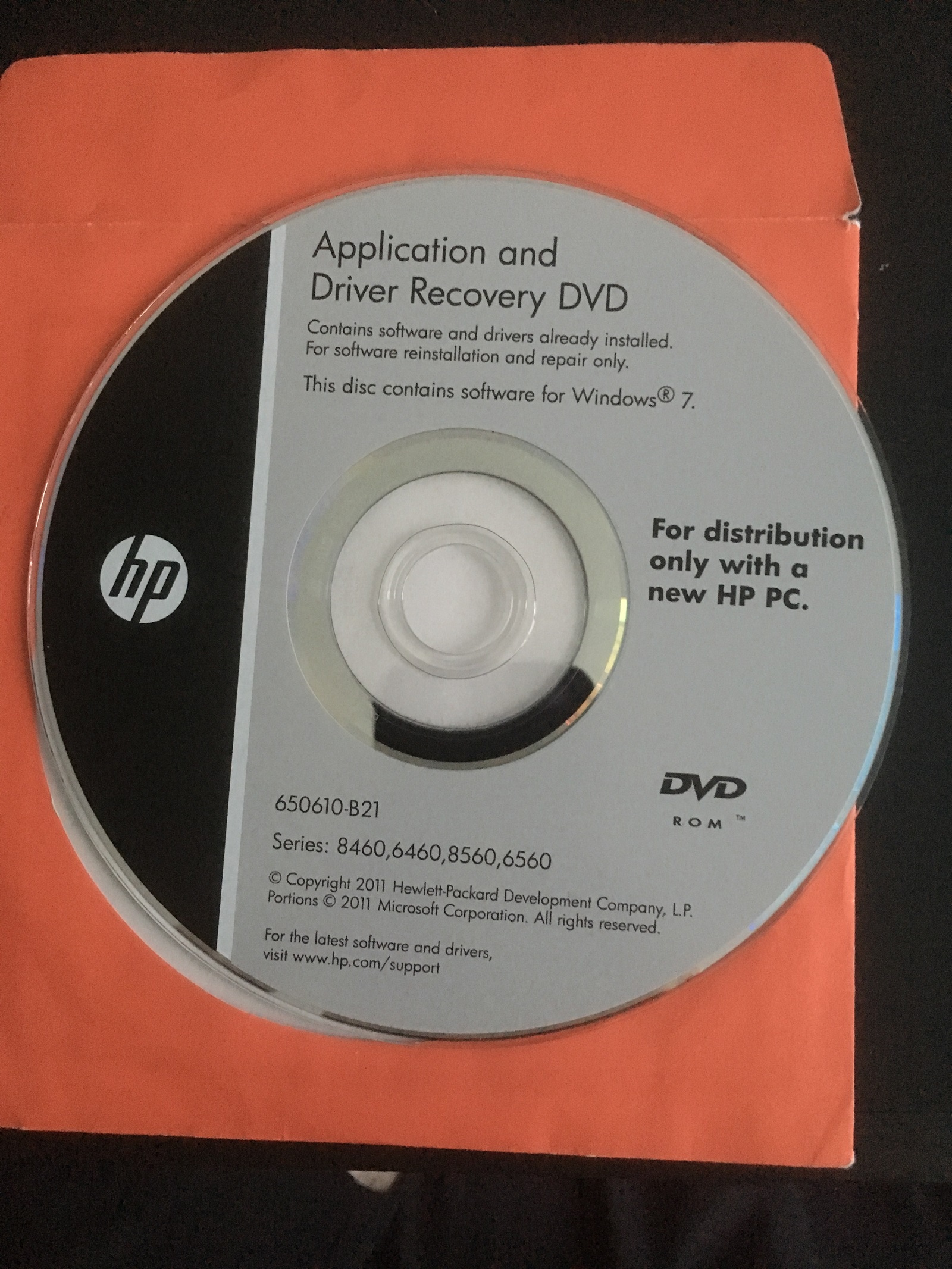 Solved: 8460p Recovery Partition lost - HP Support Community - 6048718