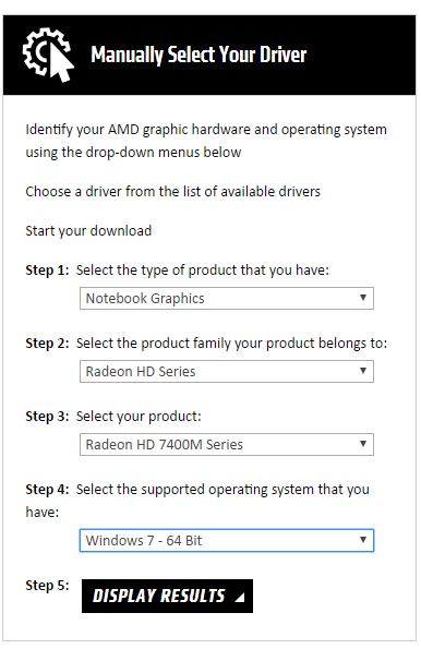 Re amd radeon hd 7400M windows 7 driver HP Support Community