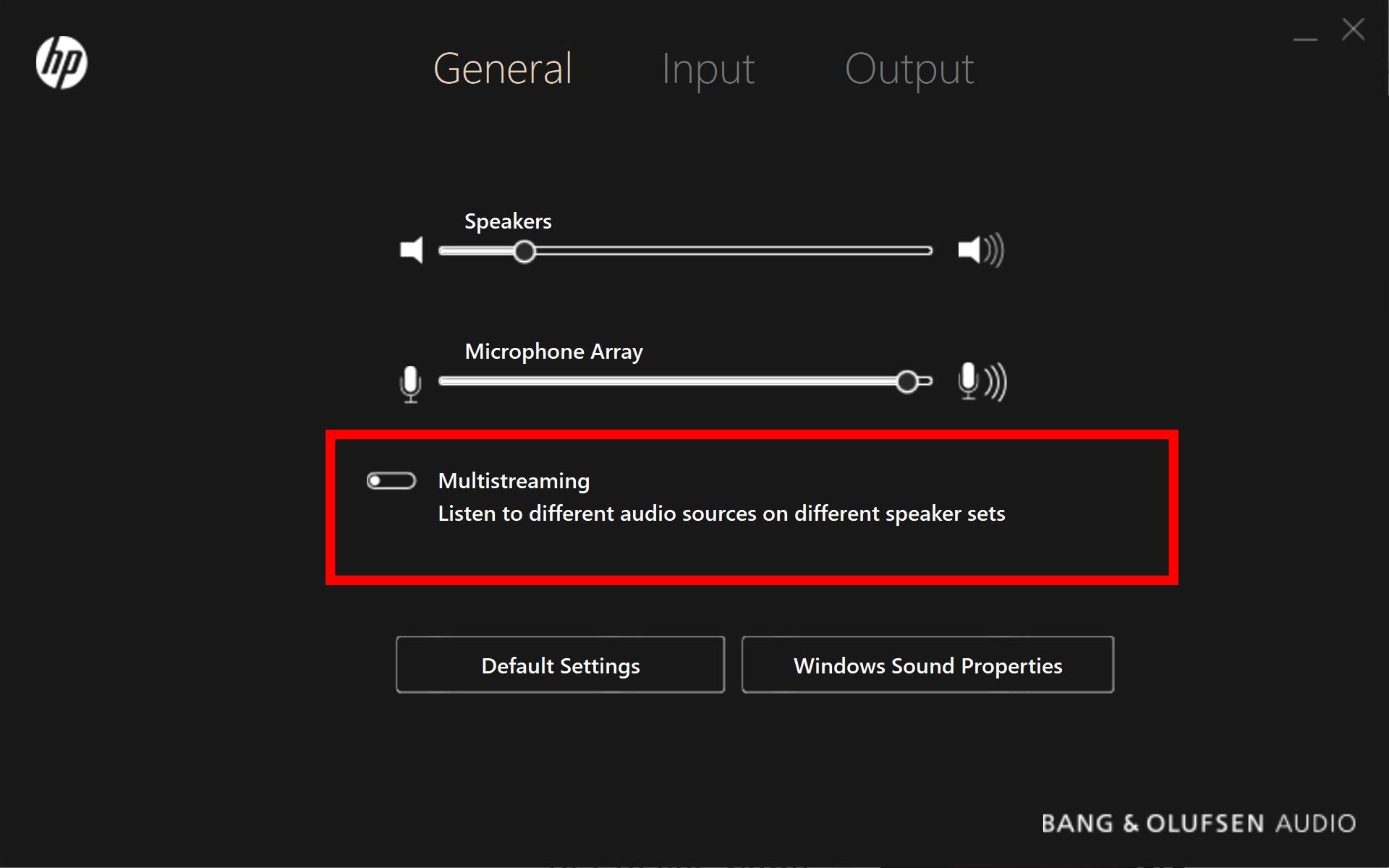 Bang and Olufsen settings greyed out - HP Support Forum ...