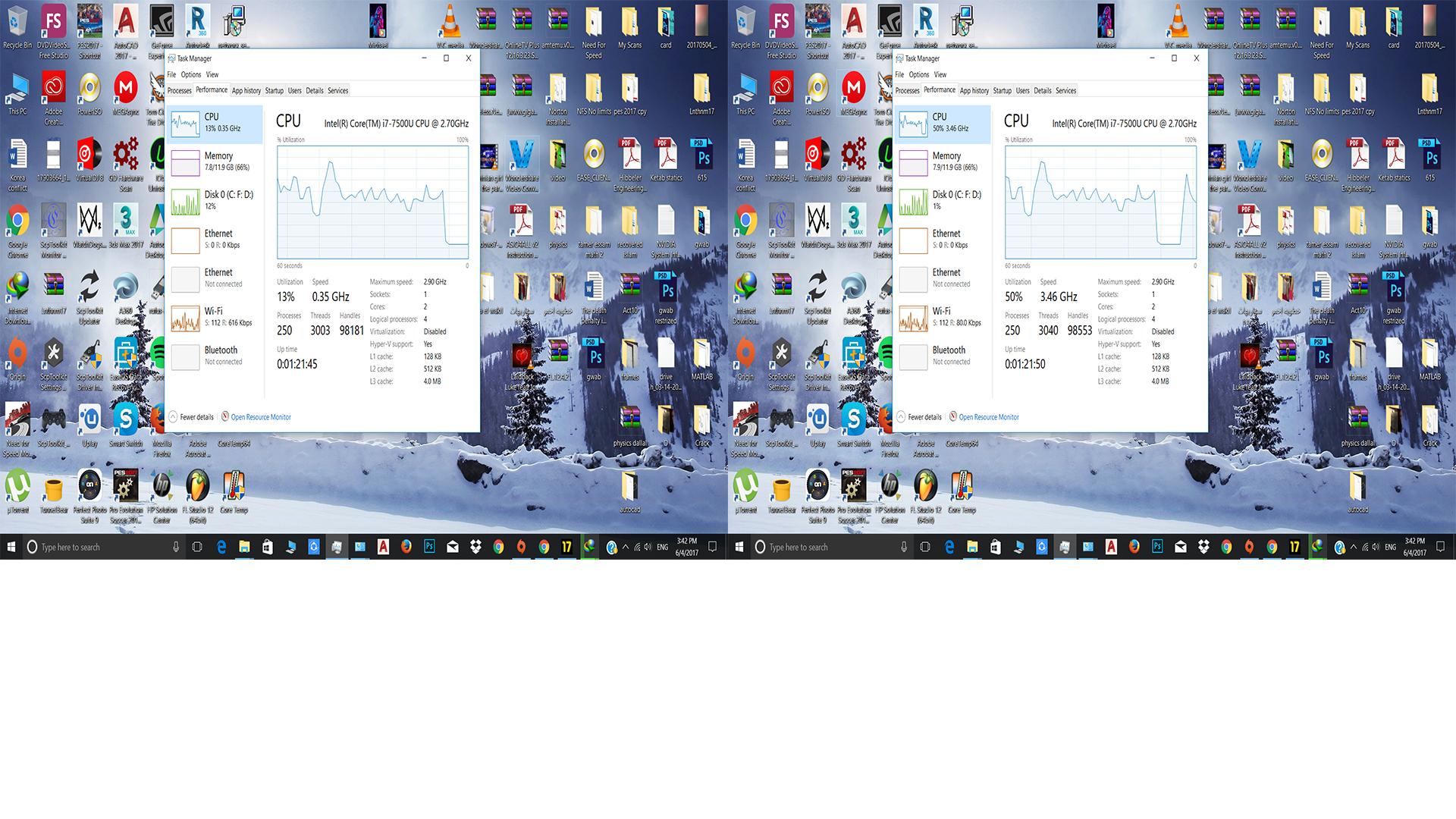 Solved: I have problem with the CPU it dropes continually from 3.45 ...
