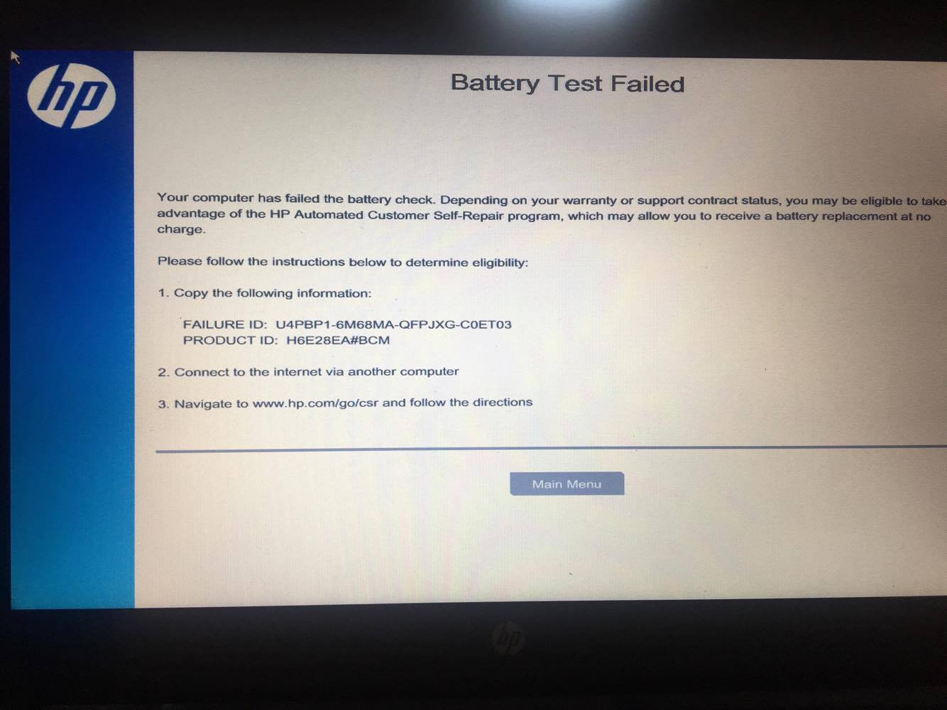 Solved: Battery plugged in, but not charging - HP Support Community -  6178823