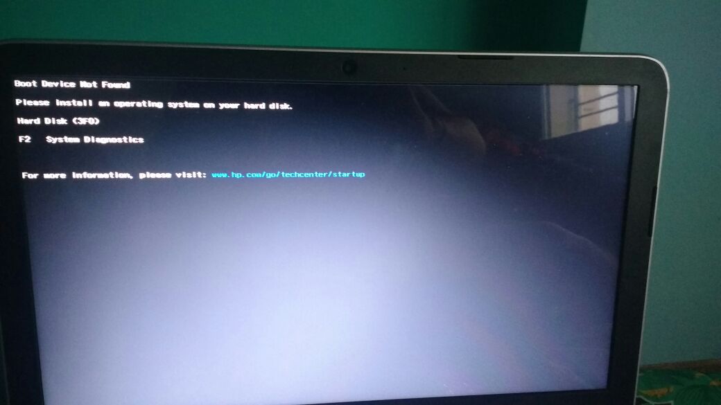 my laptop is showing "NO boot device found" - HP Support Community - 6201893