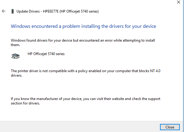 hp officejet 5740 printer driver