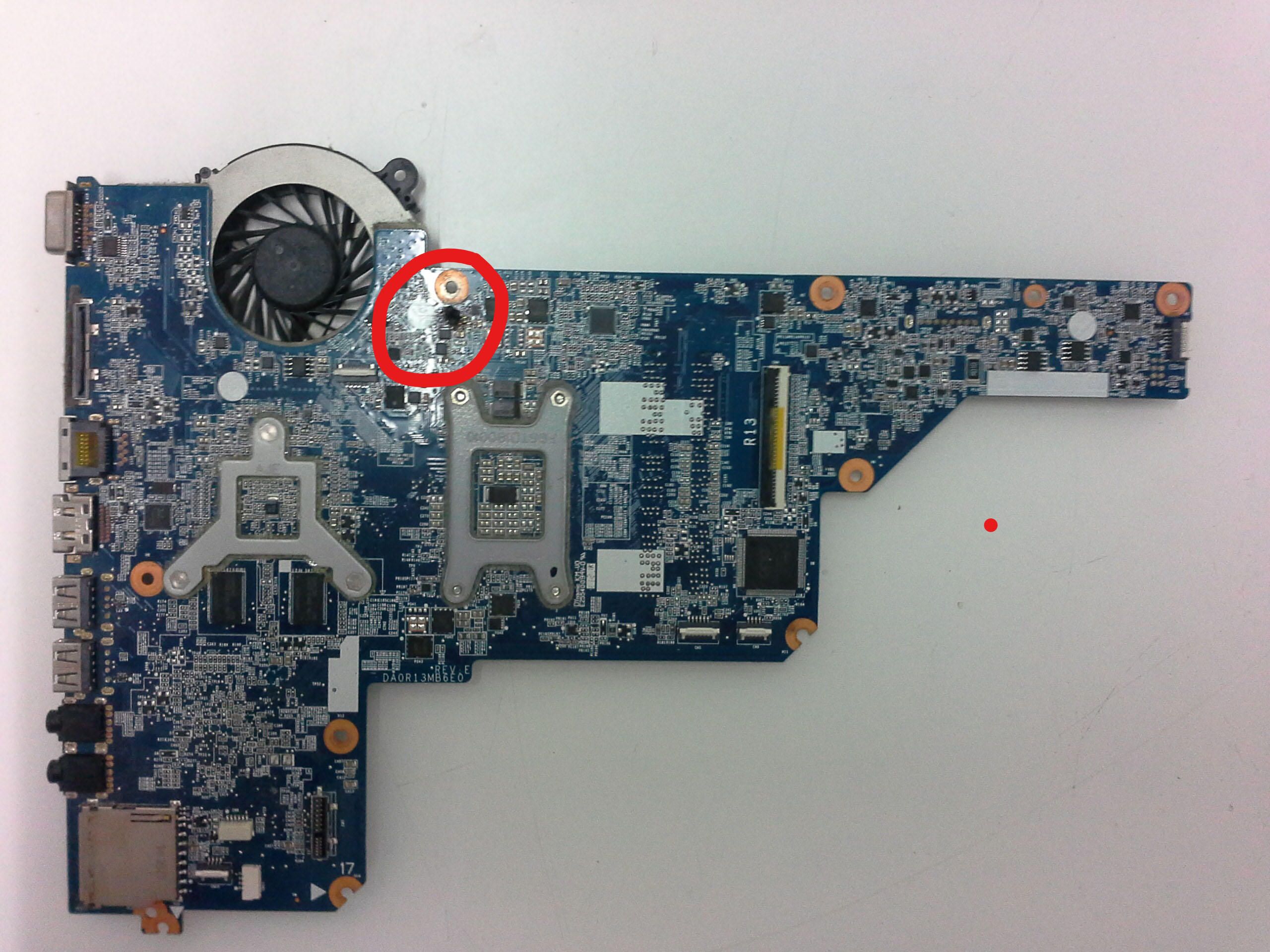 Burn on motherboard - HP Support Community - 6225630