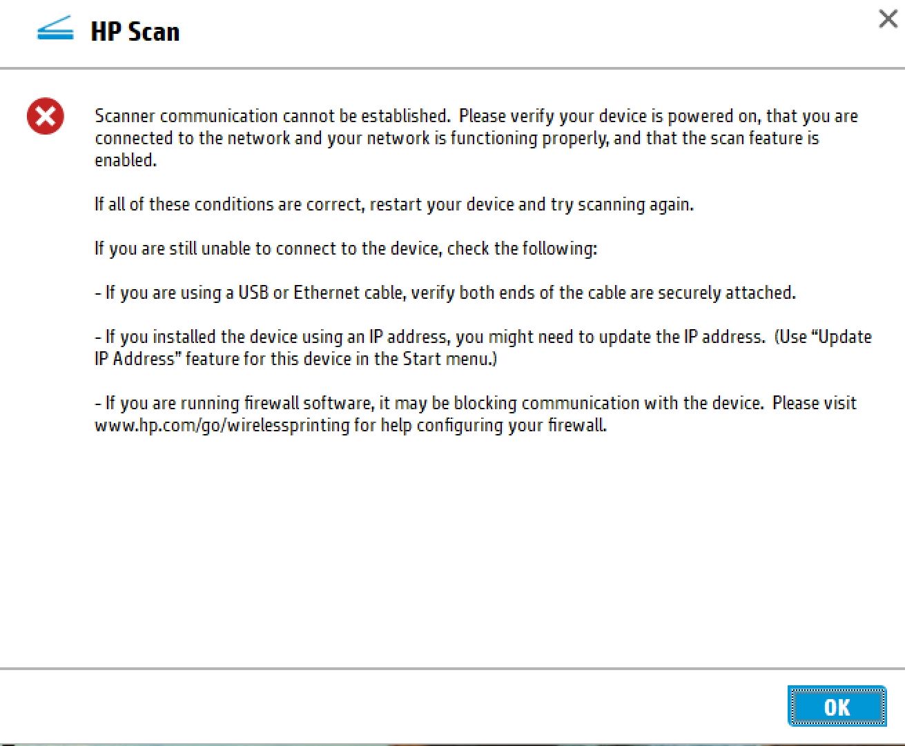 Solved: HP Scan will not work - HP Support Community - 6236643
