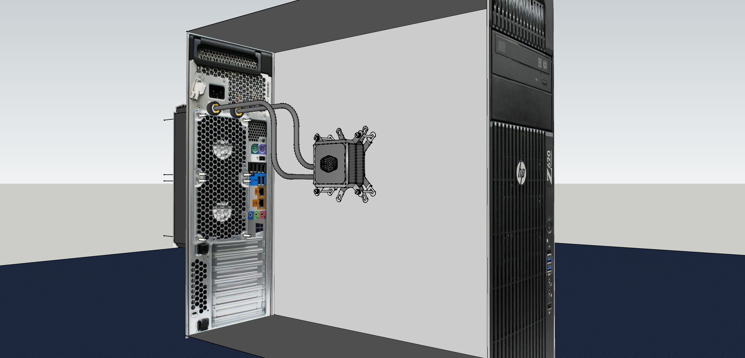 Successful Low Cost Liquid Cooling in HP z620 - HP Support Community -  6251919