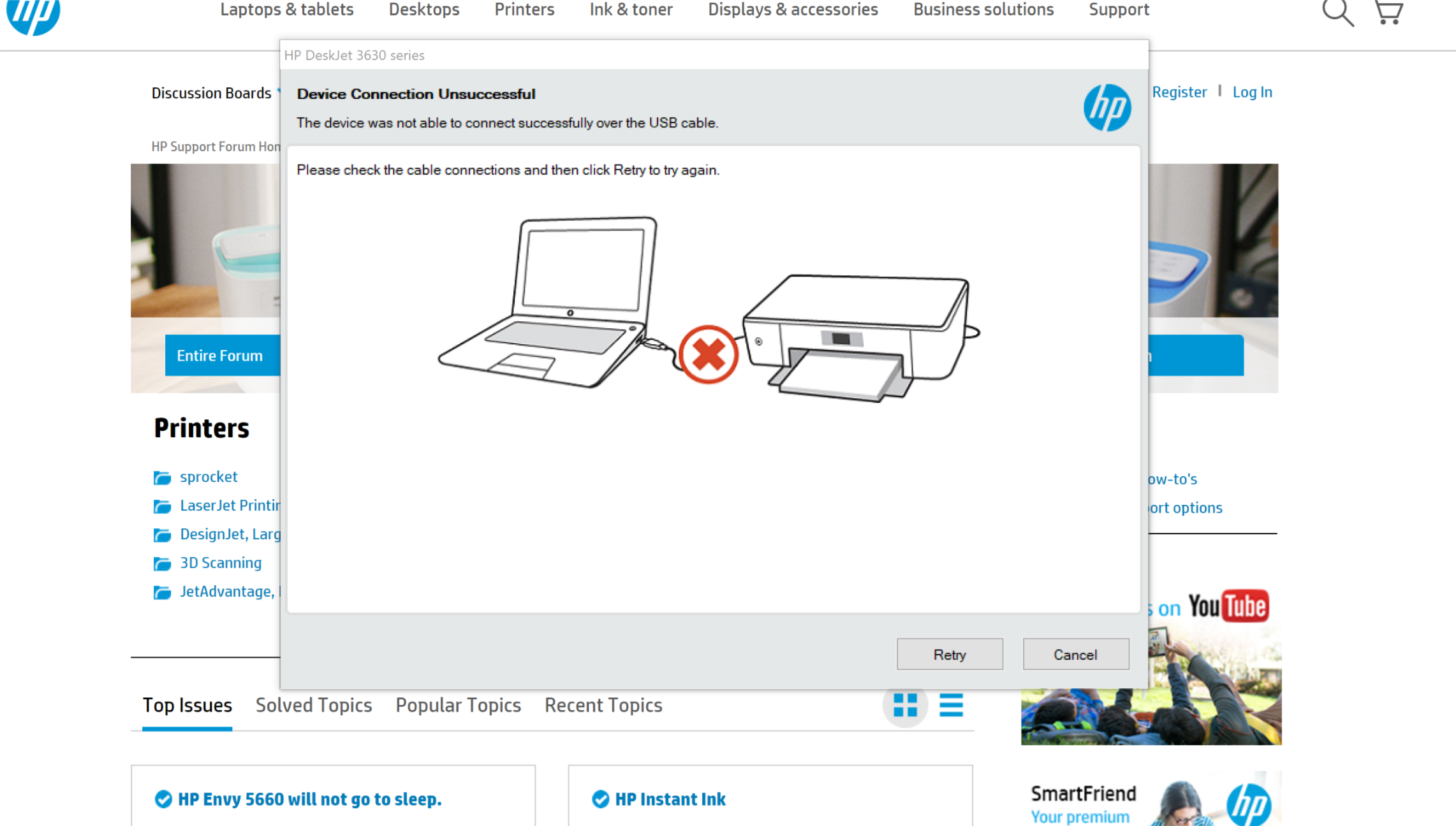 Unable to setup deskjet 3630 on new wifi network - HP Support Community -  6260819