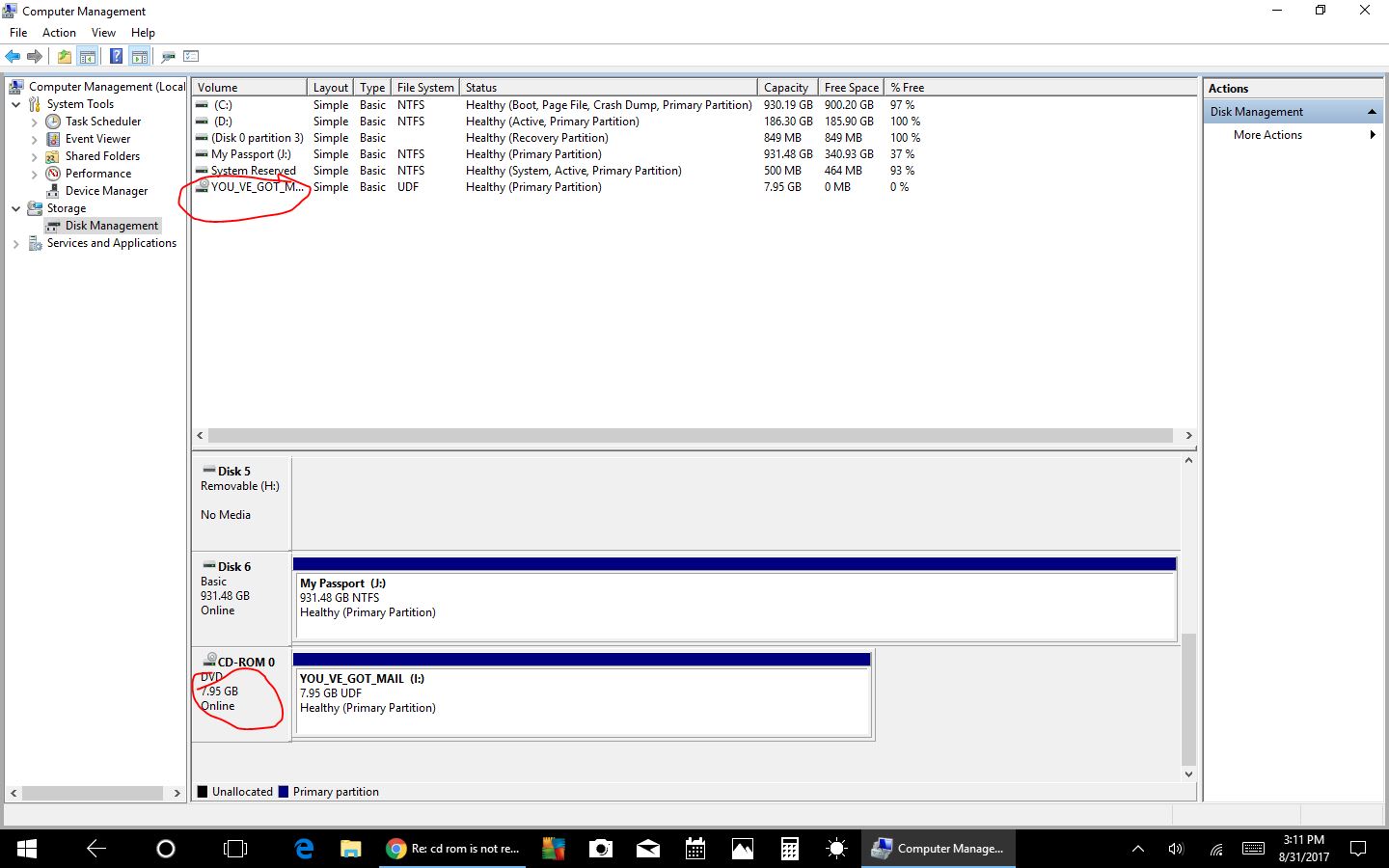Solved cd rom is not recognized by pc since upgrading to win 10 HP