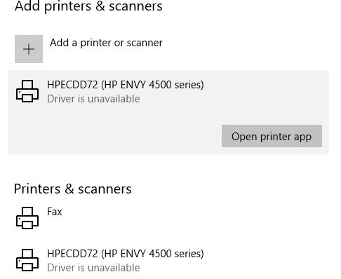 Solved Unable To Load Either Usb Or Wireless Drivers For Envy 4500 Hp Support Community