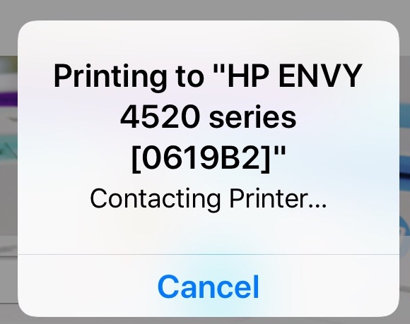 iphone contacting printer