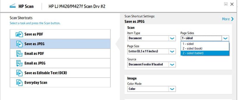 scan double sided documents hp