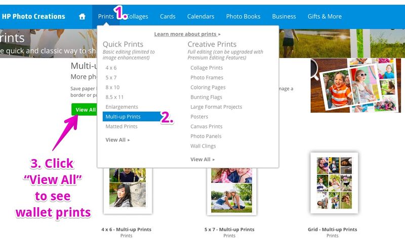 Selecting Wallet Prints