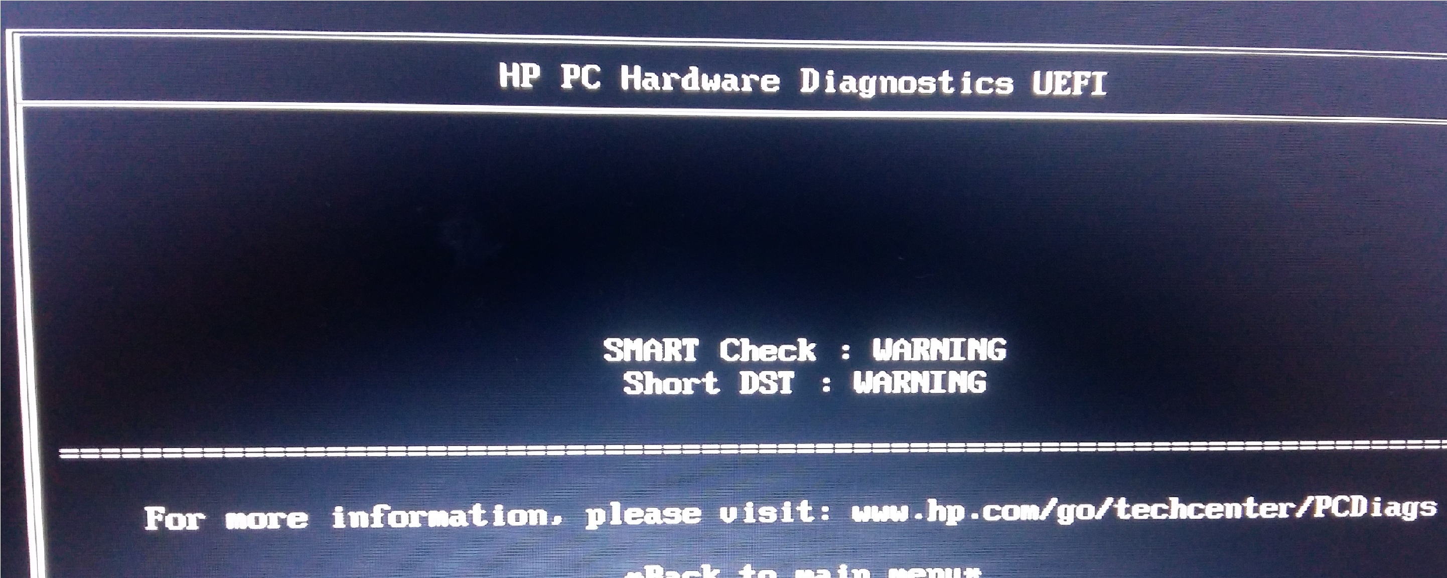 SMART Hard Disk Error & SMART Check : WARNING, Short DST : W... - HP  Support Community - 6405117