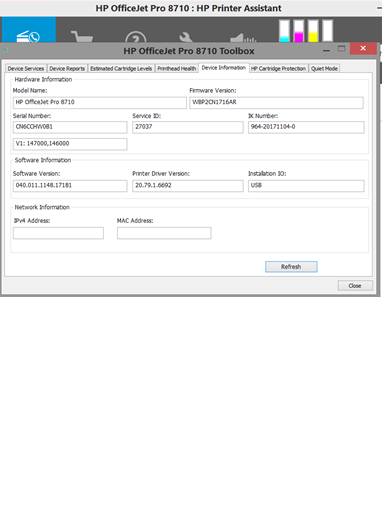 Hp officejet 8710 scan driver