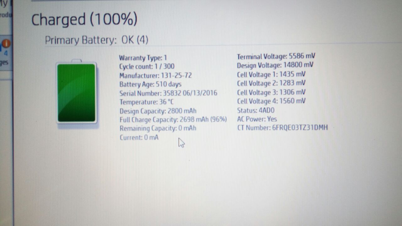 Laptop Battery not Charging after long gap of use HP Support