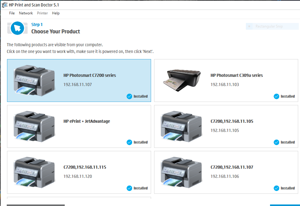 Printer shows multiple times in HP Print & Scan Doctor with ... - HP  Support Community - 6407415