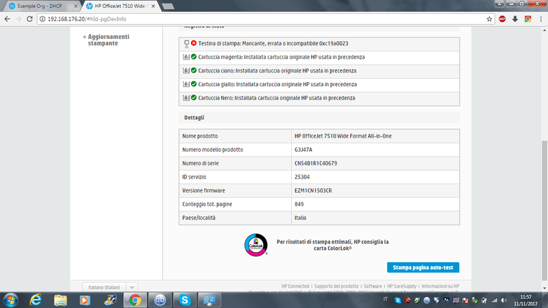 hp officejet 7510 problem with printhead