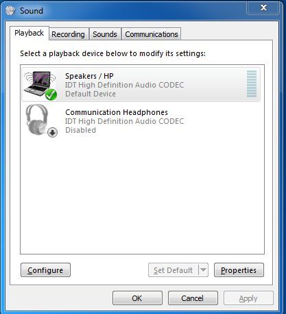 DisplayPort audio not in Playback Devices - HP Support Community - 6477220