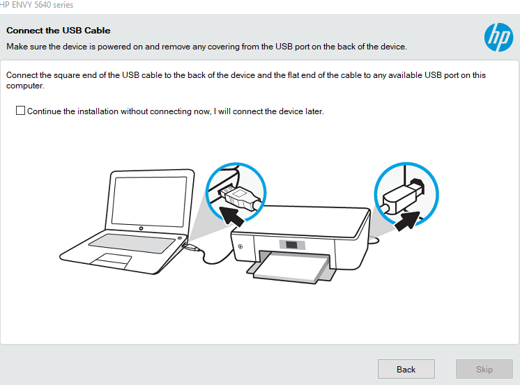 Solved: Envy 5640 Driver not detecting USB cable. - HP Support Community -  6482197