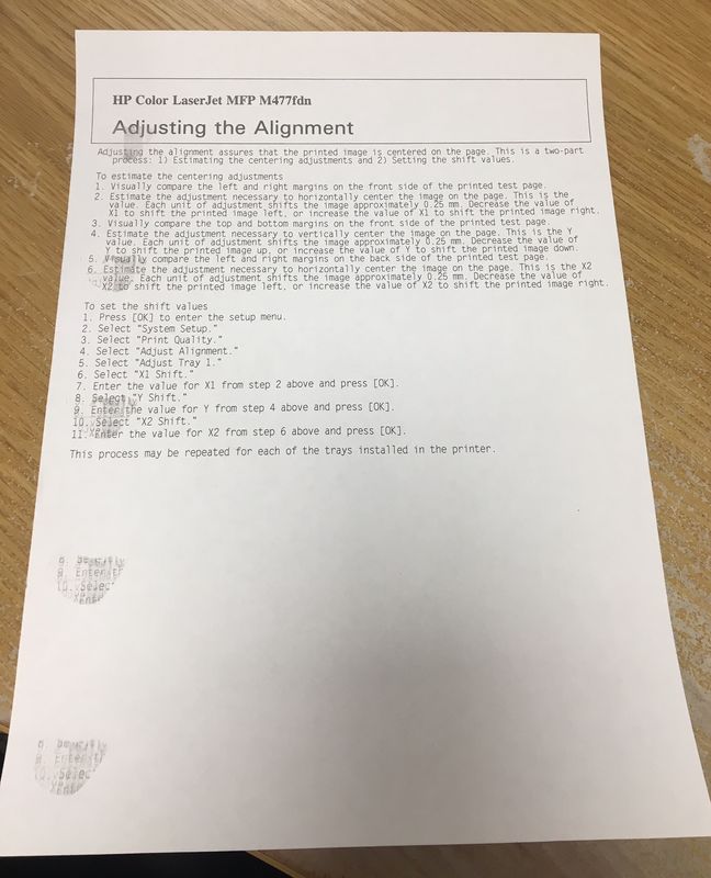 printer leaving black marks on edge of paper