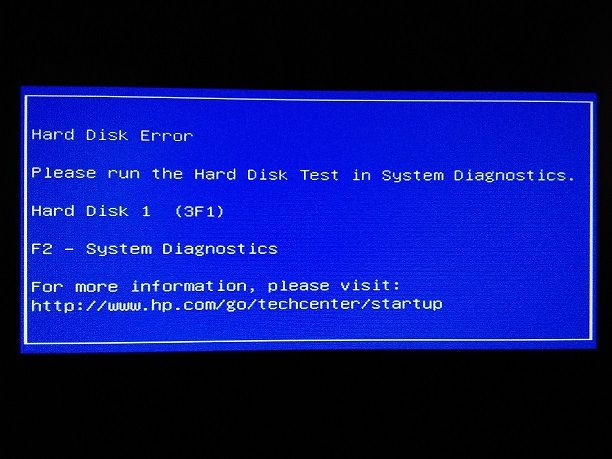 Boot up Hard Disk Error, but always passes test - HP Support Community -  6535509