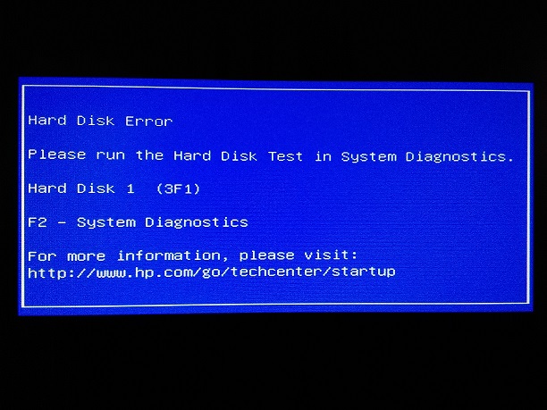 Boot up Hard Disk Error, but always passes test - HP Support ...