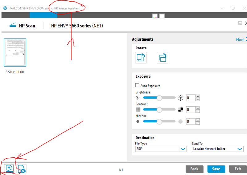 Solved: Scanning multi pages into one document - HP Support Community -  6551054