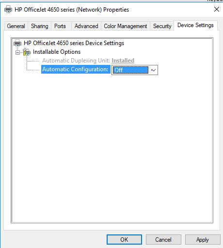 Solved: HP 4650 won't Auto-double-side print - HP Support Community ...