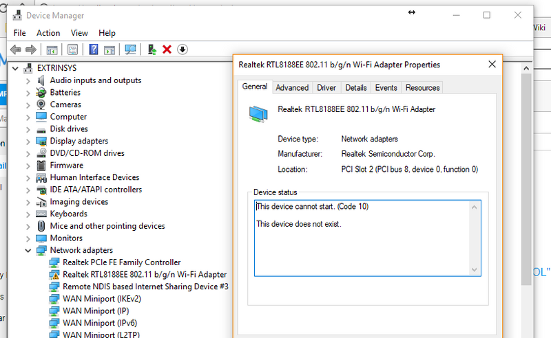 Solved: Realtek RTL8188EE 802.11 bgn Wi-Fi Adapter does not start - HP  Support Community - 6590533