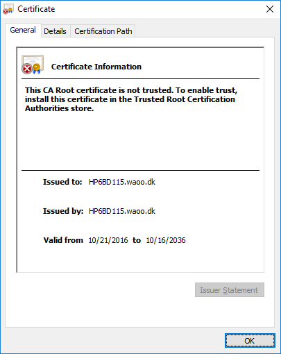 This CA Root certificate is not trusted - HP Support Community - 6610564