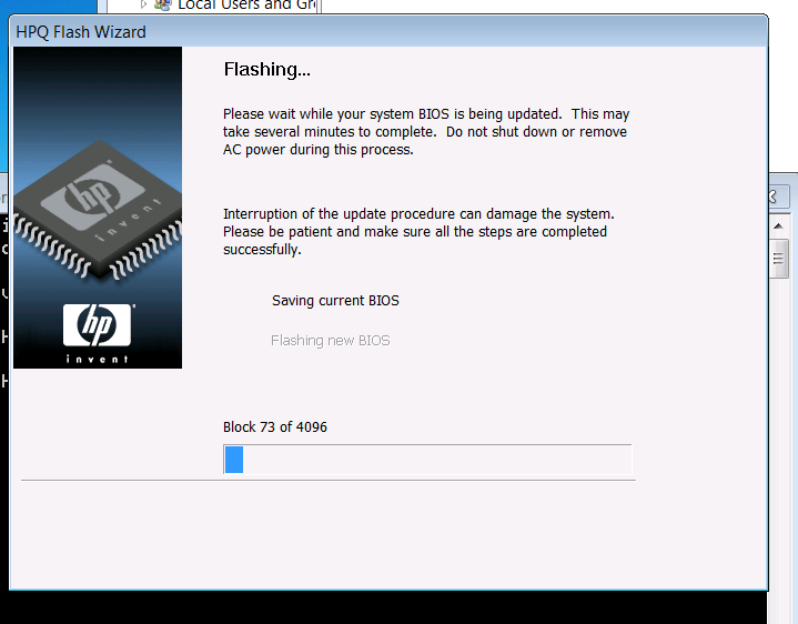 Hp bios update initializing долго загружается