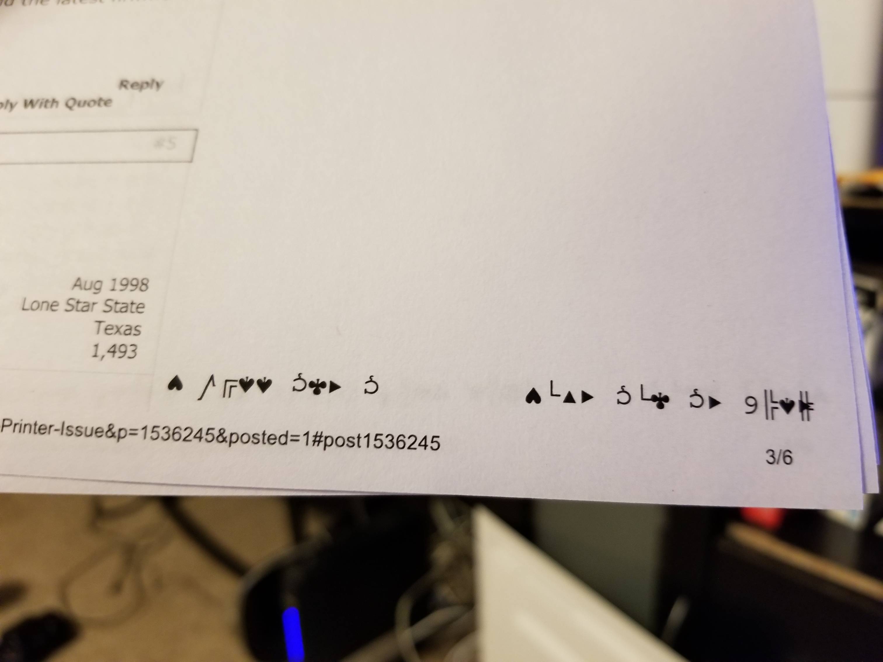 ASCII characters showing up on print outs - HP Support Community - 6642322
