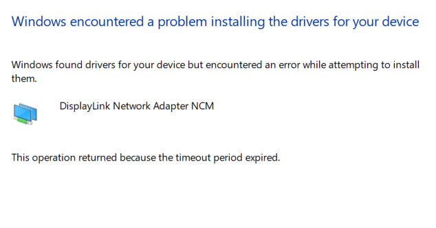 Displaylink Network Adapter Ncm Driver Windows 10