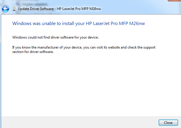 Cannot install printer driver (Fatal error, Operation took t... - HP  Support Community - 6689209